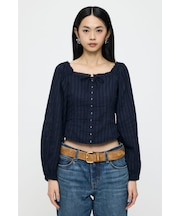 LACE TRIMMED CORSET ブラウス