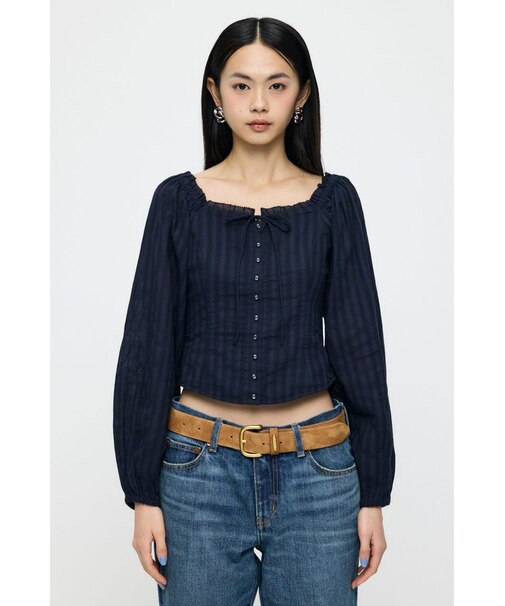 LACE TRIMMED CORSET ブラウス