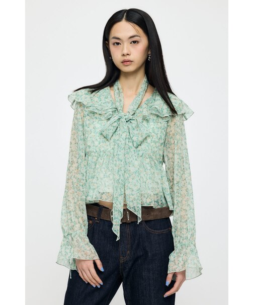 BOW TIE CHIFFON ブラウス