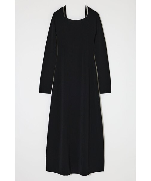 OPEN NECK KNIT LONG ドレス