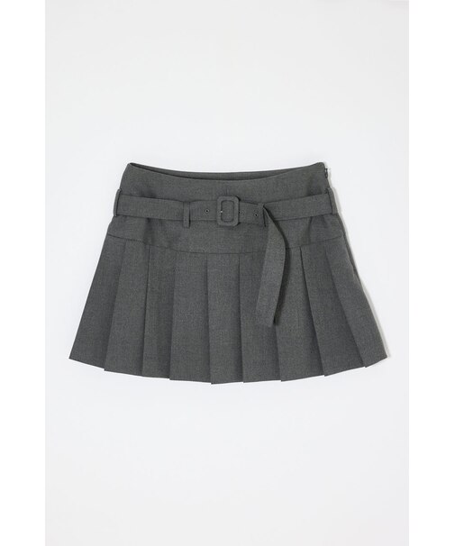 LOW SLUNG PLEATED MINI スカート