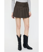 LOW SLUNG PLEATED MINI スカート