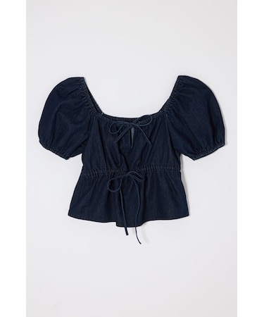 DENIM PUFF ブラウス
