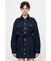 BELTED DENIM MINI ドレス
