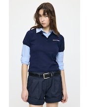 SHIRT SLEEVE STRIPED POLO Tシャツ