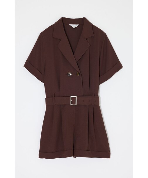 BELTED SHORT SLEEVE ジャンプスーツ
