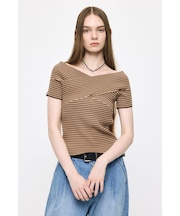 CROSS OFF SHOULDER トップス
