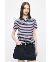 STRIPED TINY POLO シャツ