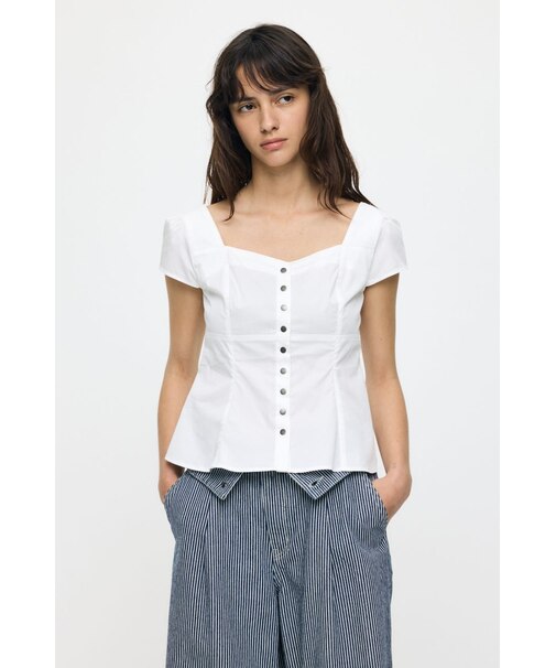 BUTTON UP FITTED ブラウス