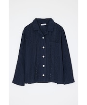 OPEN COLLAR LACE シャツ