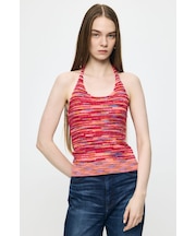 MIX YARN HALTER KNIT トップス
