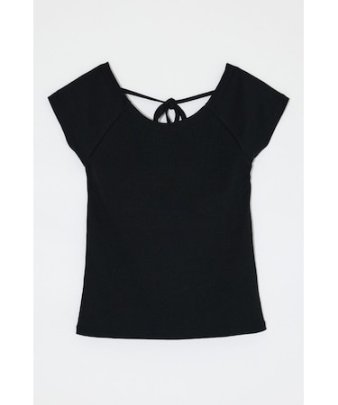 BACK OPEN SHORT SLEEVE TEE