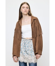 F/SUEDE FRINGE シャツ