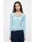 ES SHEER HENRY NECK KNIT トップス