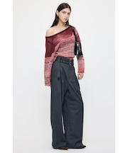 BELTED WIDE TUCK パンツ