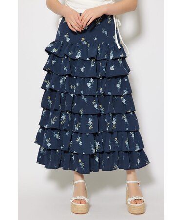 【AKB48 千葉恵里さん・山崎空さん着用】ジャストウエストティアードマキシスカート