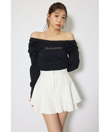 オフショルカットロングTシャツ