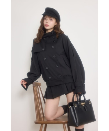 【乃木坂46 金川紗耶さん着用】トレンチ風2WAYバルーンブルゾン