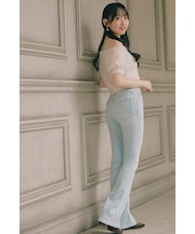 【≠ME 鈴木瞳美さん着用】【乃木坂46 一ノ瀬美空さん・池田瑛紗さん着用アイテム】ぷりぷりヒップデニムフレアパンツ