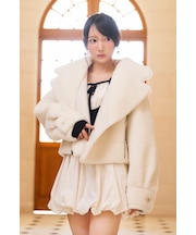 【≠ME 鈴木瞳美さん着用】リバーシブルフェイクムートンジャケット