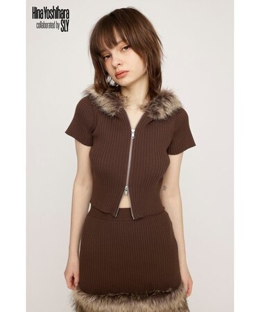 HinaYoshiharaxSLY KNIT HOODIE