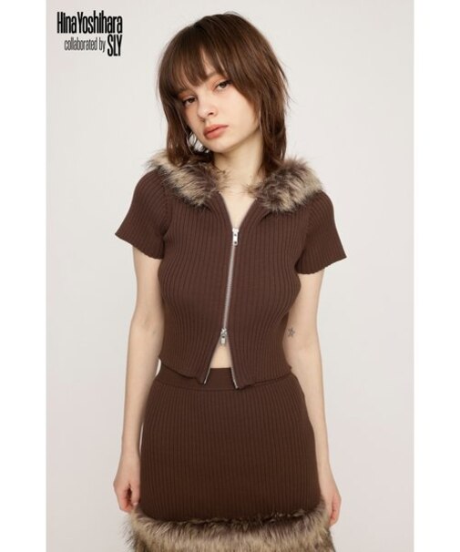 HinaYoshiharaxSLY KNIT HOODIE