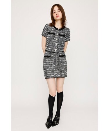 KNIT TWEED ショートスカート