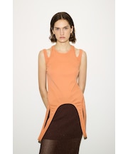 【THROW】LAYERED HOLE TANK トップス