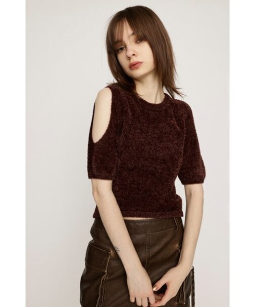 SHAGGY CUTOUT トップス