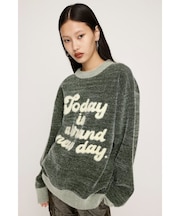 【LIMITED ITEM】JQ LOGO MINKY LOOSE KNIT トップス