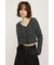 TAPE YARN SLANT NECK カーディガン