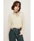 TAPE YARN SLANT NECK カーディガン