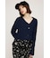 TAPE YARN SLANT NECK カーディガン