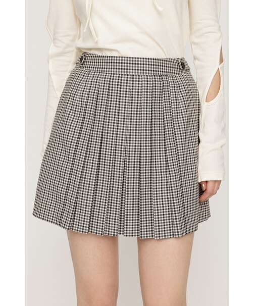 FRONT PLEATS ショートスカート