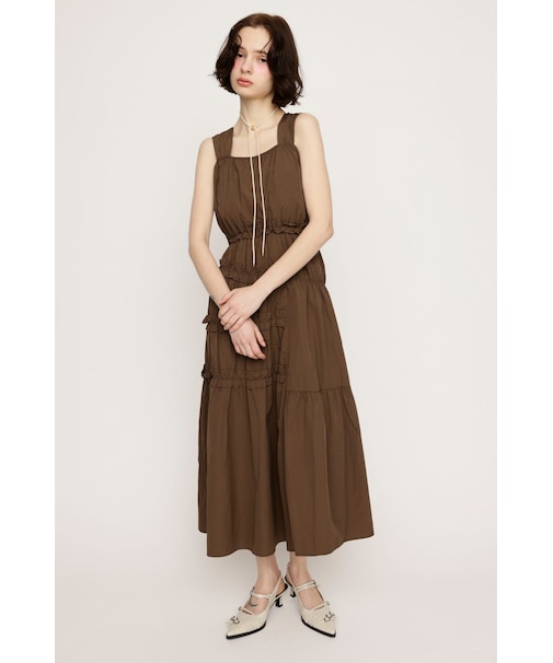 ASYMMETRY FRILL ロングワンピース