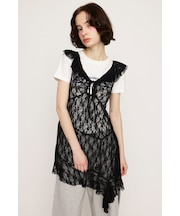 HEM DESIGN LACE FRILL L/トップス