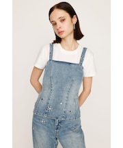STUDS DENIM BUSTIER-B