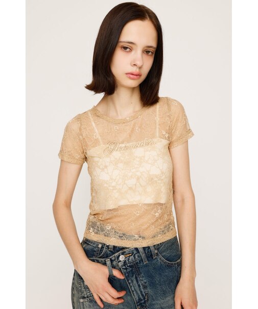CUT LACE EMBROIDERY Tシャツ
