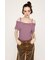 OFFSHOULDER RIB HG トップス