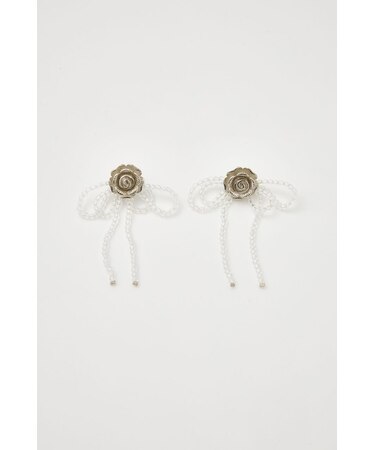 ROSE MOTIF BEADS P/EARRINGS