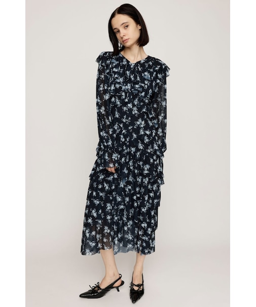 SHEER FRILL L／ドレス