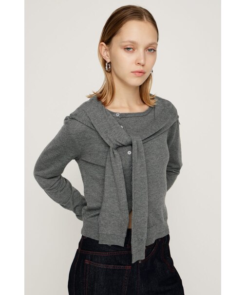SLEEVE DOCKING KNIT トップス