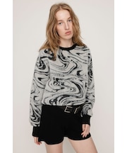 MIX SHAGGY MARBLE トップス