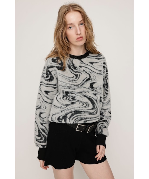MIX SHAGGY MARBLE トップス