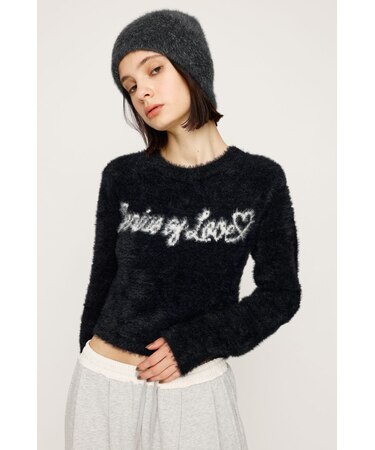 【LIMITED ITEM】SHAGGY YARN LOGO C／N トップス