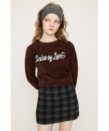 【LIMITED ITEM】SHAGGY YARN LOGO C／N トップス