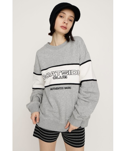 BLOCKING LINE LOGO SW トップス