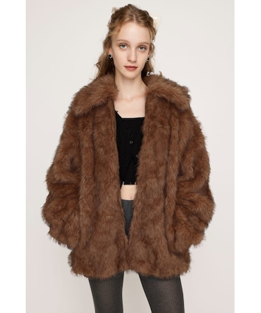 BIG COLLAR FUR コート