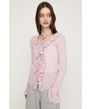 FRONT FRILL KNIT トップス
