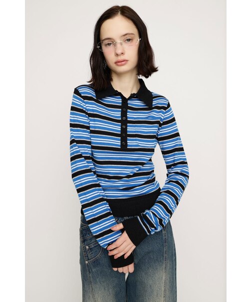 HG KNIT POLO トップス